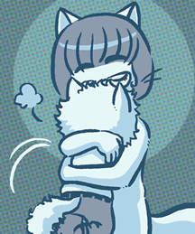 Daisy's mom hugs an exhausted Teddy tightly against her chest while he wraps his arms around her neck.