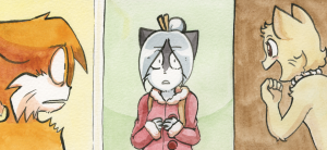 Jasmine stands frozen in the doorway with her hands to her chest while Rachel lounges in Paulo's lap and Daisy beams beside the door.