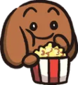 Discord :popcornmunch: emoji, where David eats popcorn.