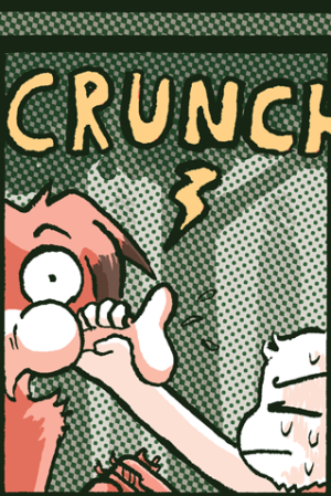 A drenched Lucy grabs Paulo by the mouth with a "CRUNCH" as his eyes go extremely wide.