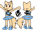 A reference image of Daisy's cheerleading uniform circa 2010.